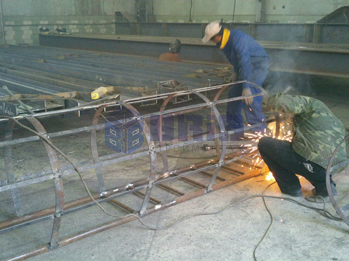 арочный ангар строительство монтаж шымкент